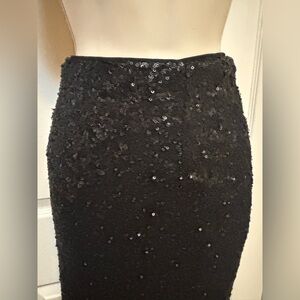 Dress the Population Black Sequin fit and flare Skirt - Evening Wear Skirt